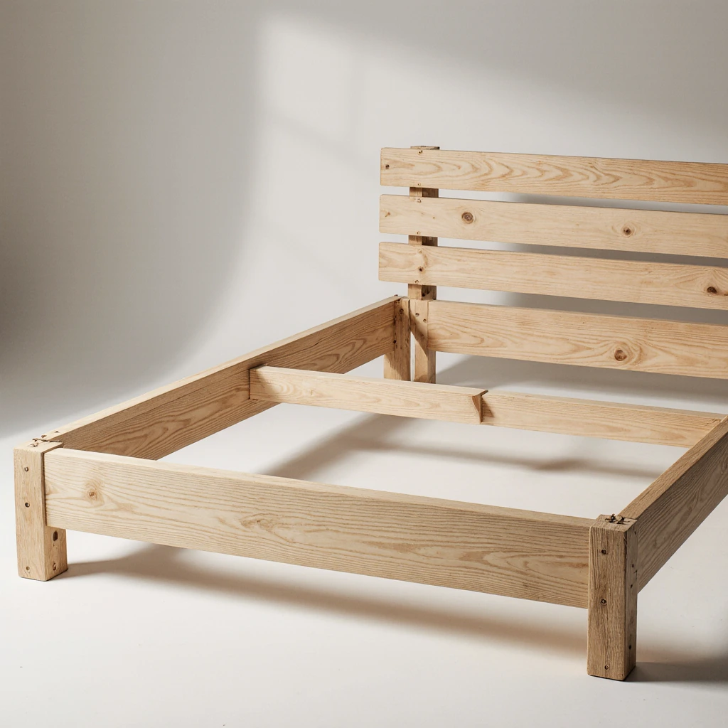 DIY wood bed frame