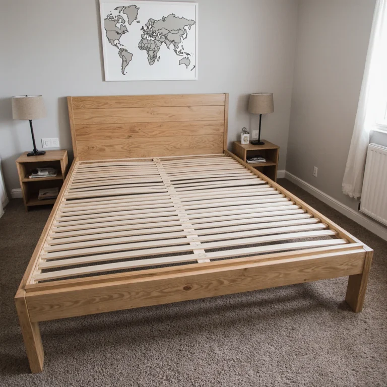 DIY wood bed frame